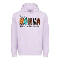 Lilac Being a Momma Makes My Life Complete Premium Hoodie - CowCowDesign