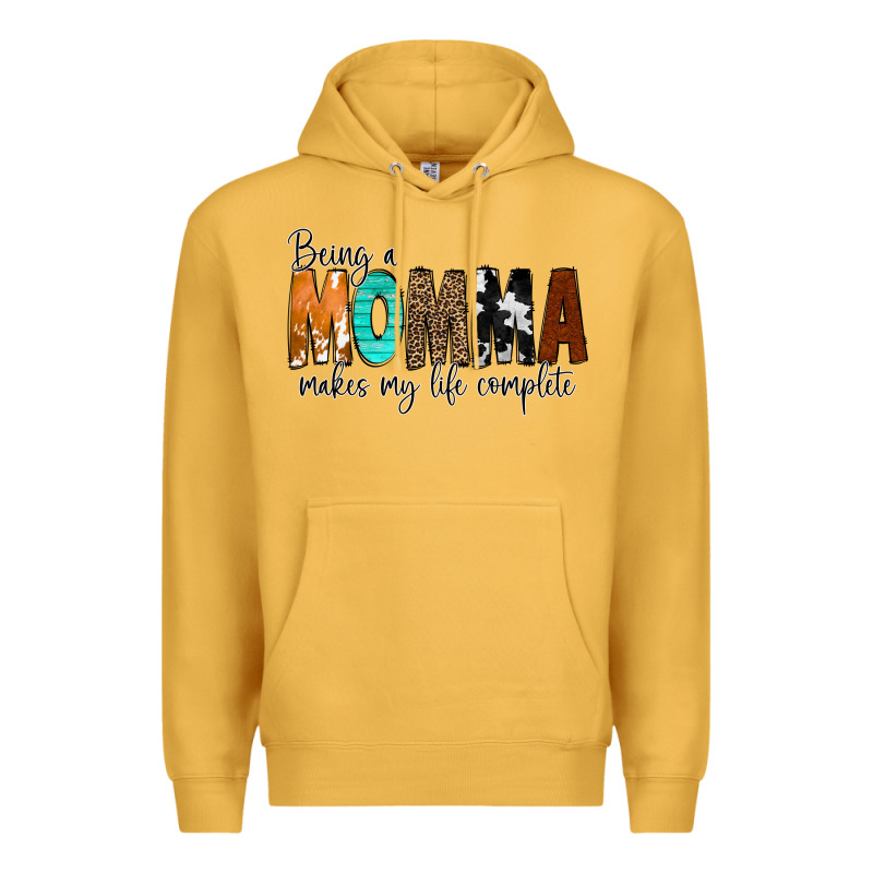 Being A Momma Makes My Life Complete Premium Hoodie by CowCowDesign | Teevron