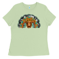 Matcha turquoise cowhide sunflower headband highland cow Ladies Tee - Jasminsmagicworld
