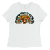 Turquoise Cowhide Sunflower Headband Highland Cow Ladies Tee | Teevron