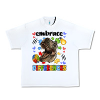 White embrace differences Urban Heavy Tee - LillyAllenDesigns