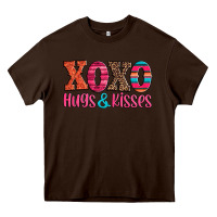 Chocolate Brown xoxo hugs and kisses Heavy Core Tee - Jasminsmagicworld