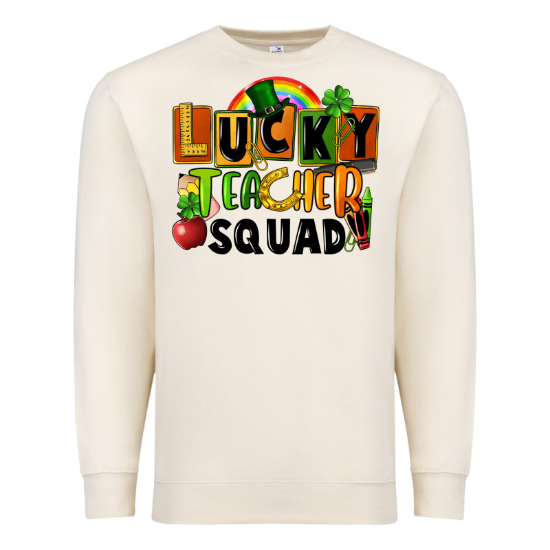 Lucky Teacher Squad St. Patricks Day Premium Sweatshirt by FaDigitalArtStudio | Teevron