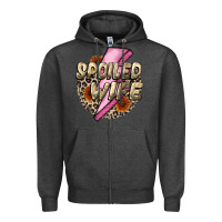 Charcoal Heather Spoiled Wife Mother's Day Zipper Hoodie - CowGirlArtShop