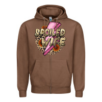 Chestnut Spoiled Wife Mother's Day Zipper Hoodie - CowGirlArtShop