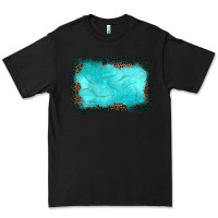 Black gemstone turquoise leopard background Premium Tee - JahusDesignShop