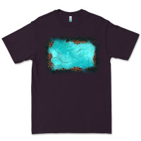 Plum gemstone turquoise leopard background Premium Tee - JahusDesignShop