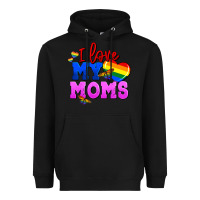 Black I love my moms Heavyweight Hoodie - FaDigitalArtStudio