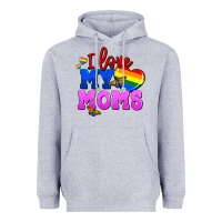 Heather Grey I love my moms Heavyweight Hoodie - FaDigitalArtStudio