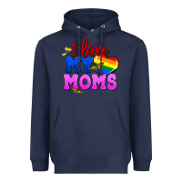 Navy I love my moms Heavyweight Hoodie - FaDigitalArtStudio