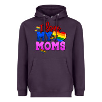Plum I love my moms Heavyweight Hoodie - FaDigitalArtStudio