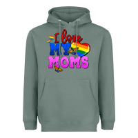 Sage I love my moms Heavyweight Hoodie - FaDigitalArtStudio