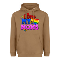 Toasted Coconut I love my moms Heavyweight Hoodie - FaDigitalArtStudio