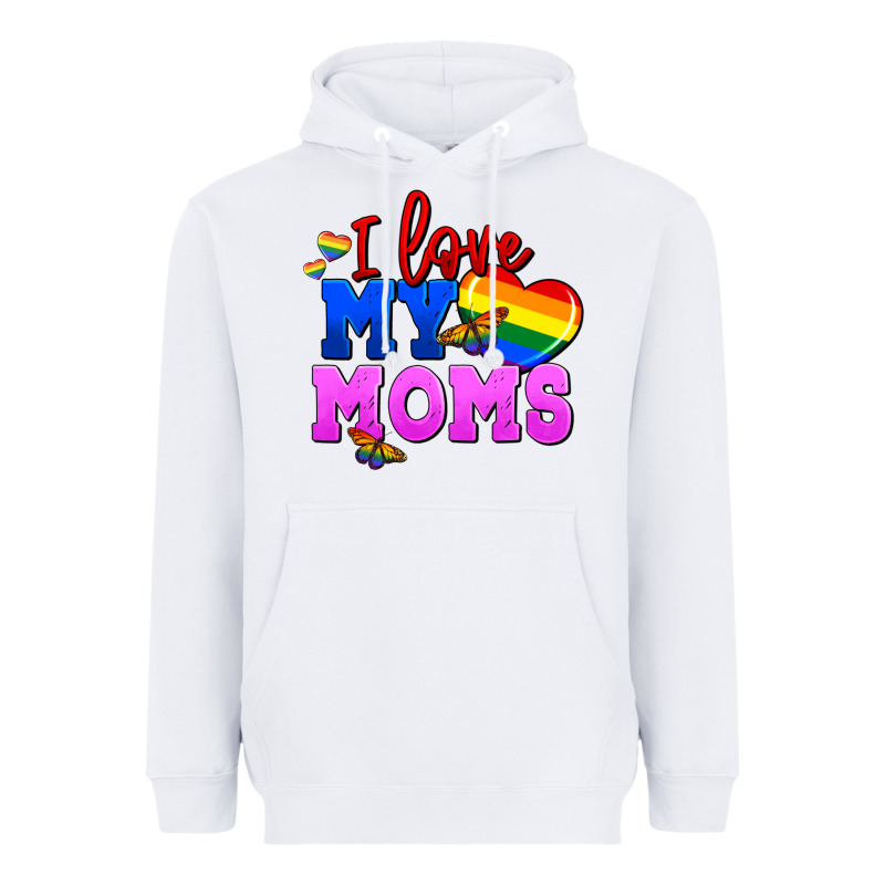 I Love My Moms Heavyweight Hoodie by FaDigitalArtStudio | Teevron