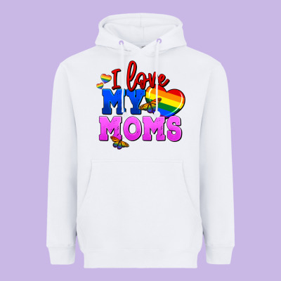 I Love My Moms Heavyweight Hoodie Designed By Fadigitalartstudio