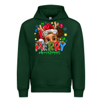 Forest Green Merry Christmas Urban Hoodie - CowhideDigitalArt