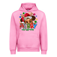Fuchsia Pink Merry Christmas Urban Hoodie - CowhideDigitalArt