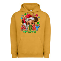 Pigment Peanut Butter Merry Christmas Urban Hoodie - CowhideDigitalArt