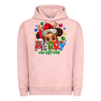 Pigment Salmon Merry Christmas Urban Hoodie - CowhideDigitalArt