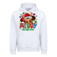 White Merry Christmas Urban Hoodie - CowhideDigitalArt