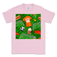 Bubblegum Pink soccer ball uniform and shoes seamless pattern Classic Tee - BundleAndBundleShop