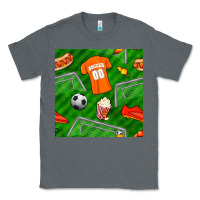 Charcoal Heather soccer ball uniform and shoes seamless pattern Classic Tee - BundleAndBundleShop