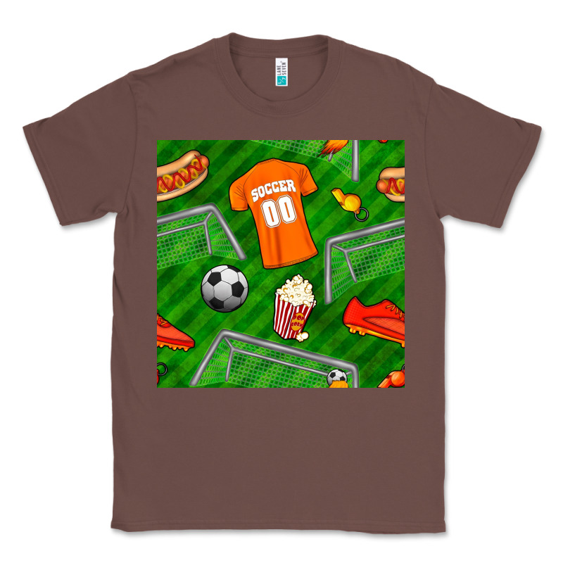 Soccer Ball Uniform And Shoes Seamless Pattern Classic Tee by BundleAndBundleShop | Teevron