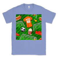 Colony Blue soccer ball uniform and shoes seamless pattern Classic Tee - BundleAndBundleShop