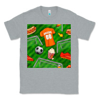Heather Grey soccer ball uniform and shoes seamless pattern Classic Tee - BundleAndBundleShop