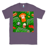 Lavender soccer ball uniform and shoes seamless pattern Classic Tee - BundleAndBundleShop