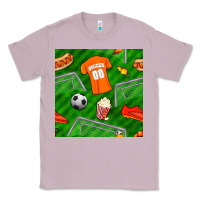 Lilac soccer ball uniform and shoes seamless pattern Classic Tee - BundleAndBundleShop