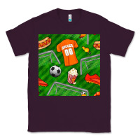 Plum soccer ball uniform and shoes seamless pattern Classic Tee - BundleAndBundleShop