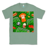 Sage soccer ball uniform and shoes seamless pattern Classic Tee - BundleAndBundleShop