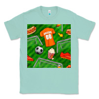 Seafoam soccer ball uniform and shoes seamless pattern Classic Tee - BundleAndBundleShop