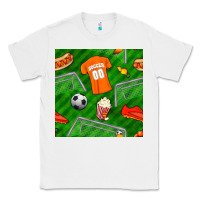 White soccer ball uniform and shoes seamless pattern Classic Tee - BundleAndBundleShop