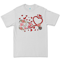 Dove Grey valentine's day stethoscope Premium Tee - MaliasSmallBusiness