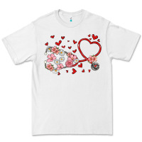 White valentine's day stethoscope Premium Tee - MaliasSmallBusiness