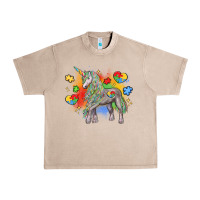 French Oak autism unicorn Urban Heavy Tee - LillyAllenDesigns
