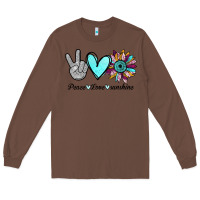 Chestnut Peace Love Sunshine Long Sleeve Tee - Bettercallsaul