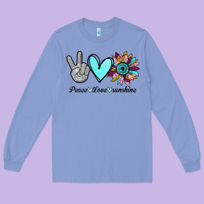 Peace Love Sunshine Long Sleeve Tee Designed By Bettercallsaul