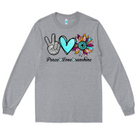 Heather Grey Peace Love Sunshine Long Sleeve Tee - Bettercallsaul