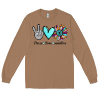 Toasted Coconut Peace Love Sunshine Long Sleeve Tee - Bettercallsaul