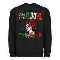 Black La Mama Mas Chingona Heavyweight Sweatshirt - texasbilliewilder