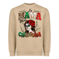 Mushroom La Mama Mas Chingona Heavyweight Sweatshirt - texasbilliewilder