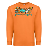 Peace Love Bull Skull Bbs Premium Sweatshirt | Teevron