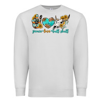 Dove Grey peace love bull skull bbs Premium Sweatshirt - BundleAndBundleShop