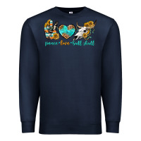 Navy peace love bull skull bbs Premium Sweatshirt - BundleAndBundleShop