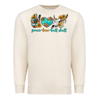 Sandshell peace love bull skull bbs Premium Sweatshirt - BundleAndBundleShop