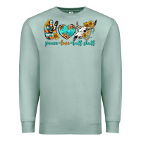Seafoam peace love bull skull bbs Premium Sweatshirt - BundleAndBundleShop