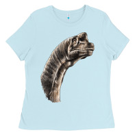 Baby Blue brachiosaurus face Ladies Tee - LillyAllenDesigns